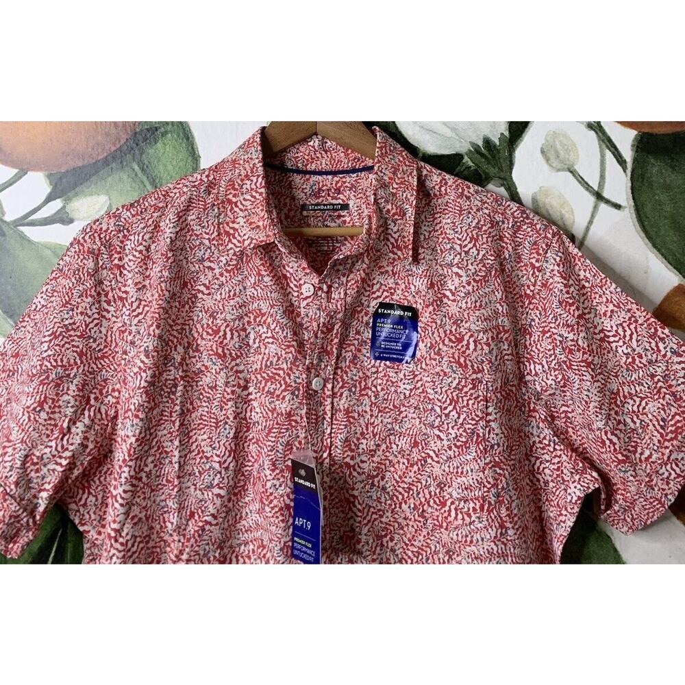 Apt. 9 Medium Standard Fit Performance Untucked F… - image 2